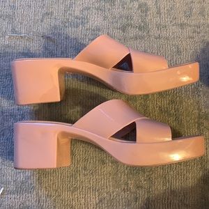 Jeffrey Campbell Bubblegum Platform Sandals (Size 9, Women’s US) Nude